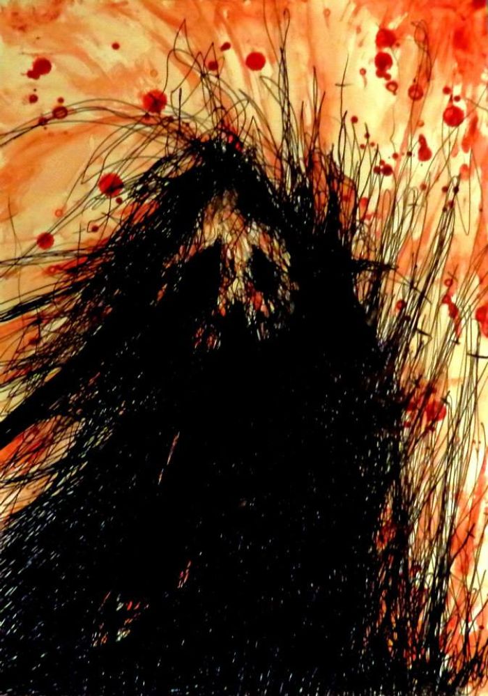 The Artist Who Paint Nightmares With His Own Blood -maxime André Taccardi