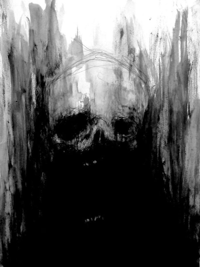 The Artist Who Paint Nightmares With His Own Blood -maxime André Taccardi