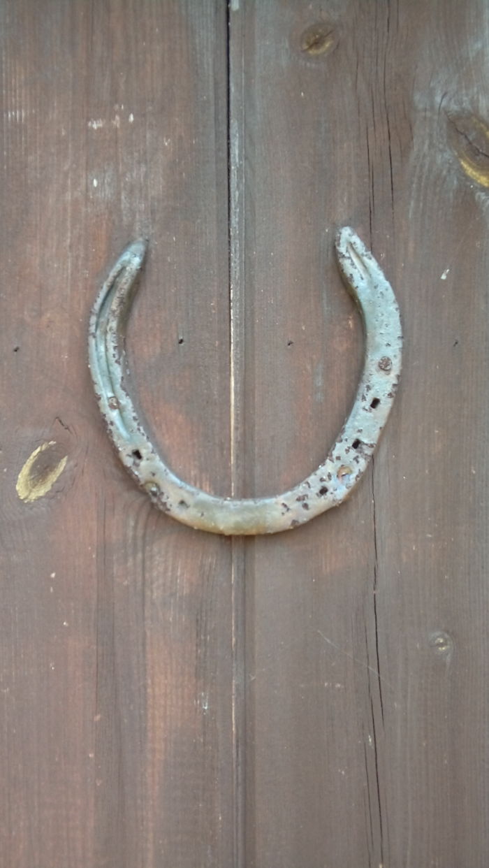 Horse Shoe Worn Away After 40 Years Of Weathering.