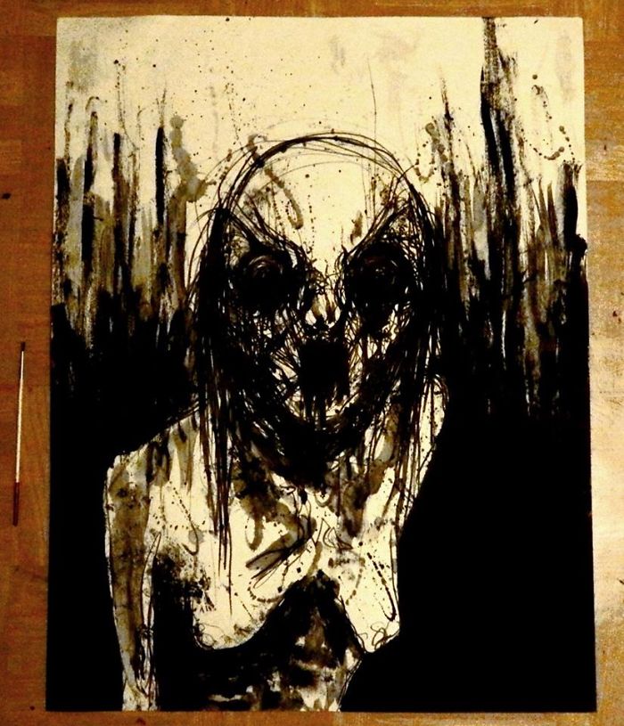 The Artist Who Paint Nightmares With His Own Blood -maxime André Taccardi