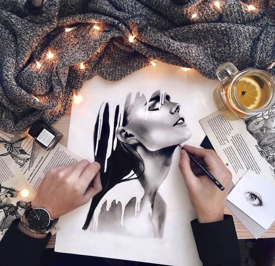 Black And White Drawing