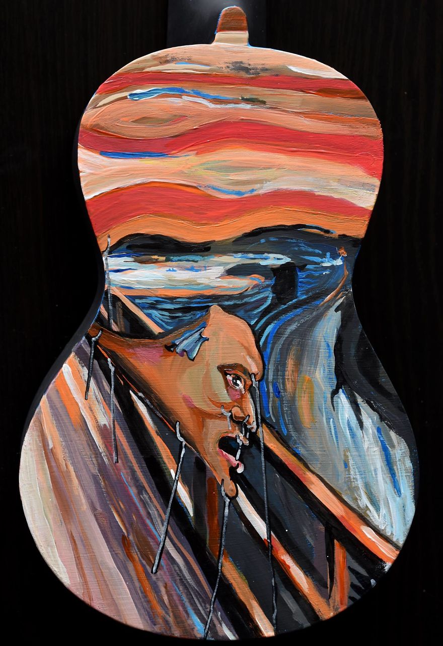 Dali Meets The Masters In These Series Of Painted Instruments