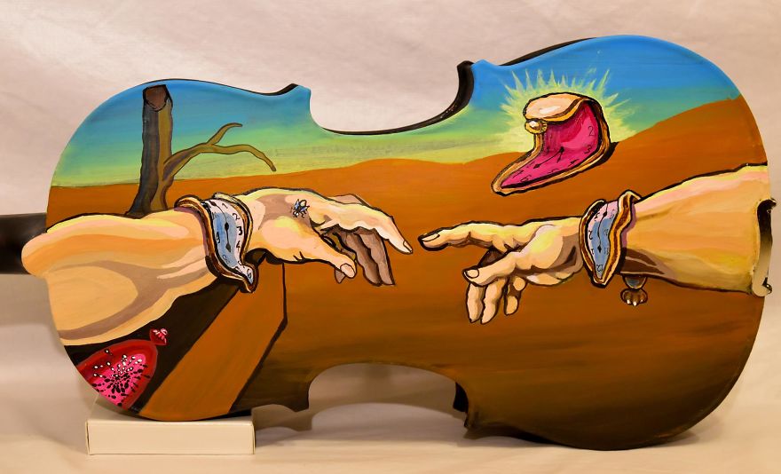 Dali Meets The Masters In These Series Of Painted Instruments