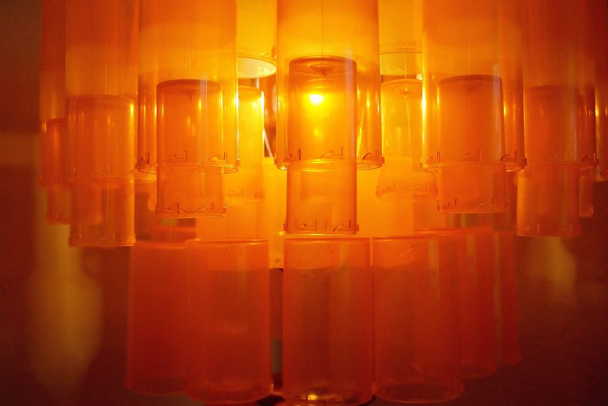 I Revived An Old Lamp Using Nearly 90 Empty Pill Bottles