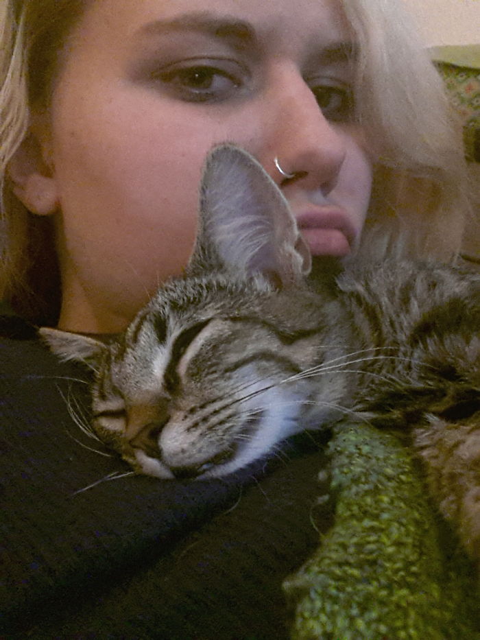 Our Smallest Cat Is Such And Ugly Sleeper, And Snorer As Well