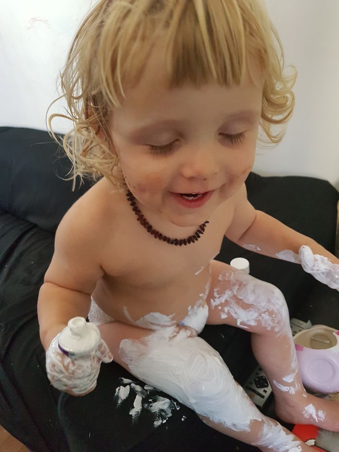 Loves To Brush His Teeth And, Um, Legs