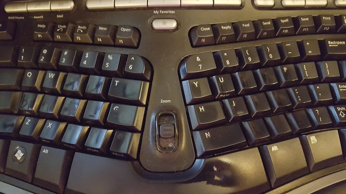 Transcriptionist's Keyboard - A, S, D, F, K, L, E, R, I, O, C, V, M, Comma, And Period Gone