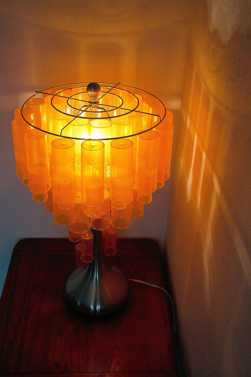 I Revived An Old Lamp Using Nearly 90 Empty Pill Bottles