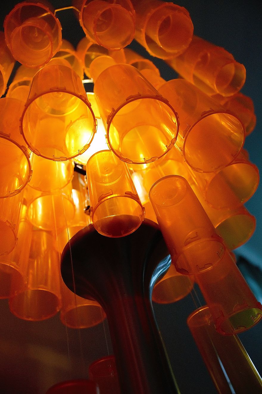 I Revived An Old Lamp Using Nearly 90 Empty Pill Bottles