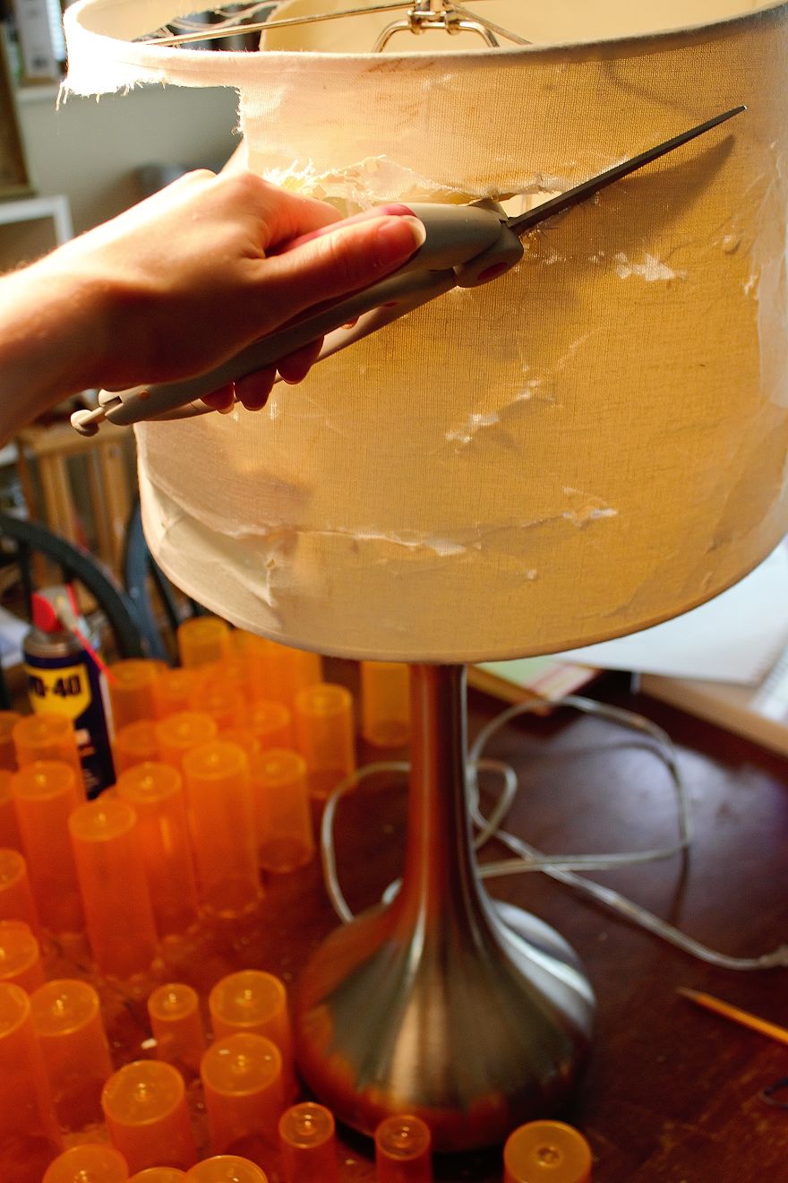 I Revived An Old Lamp Using Nearly 90 Empty Pill Bottles