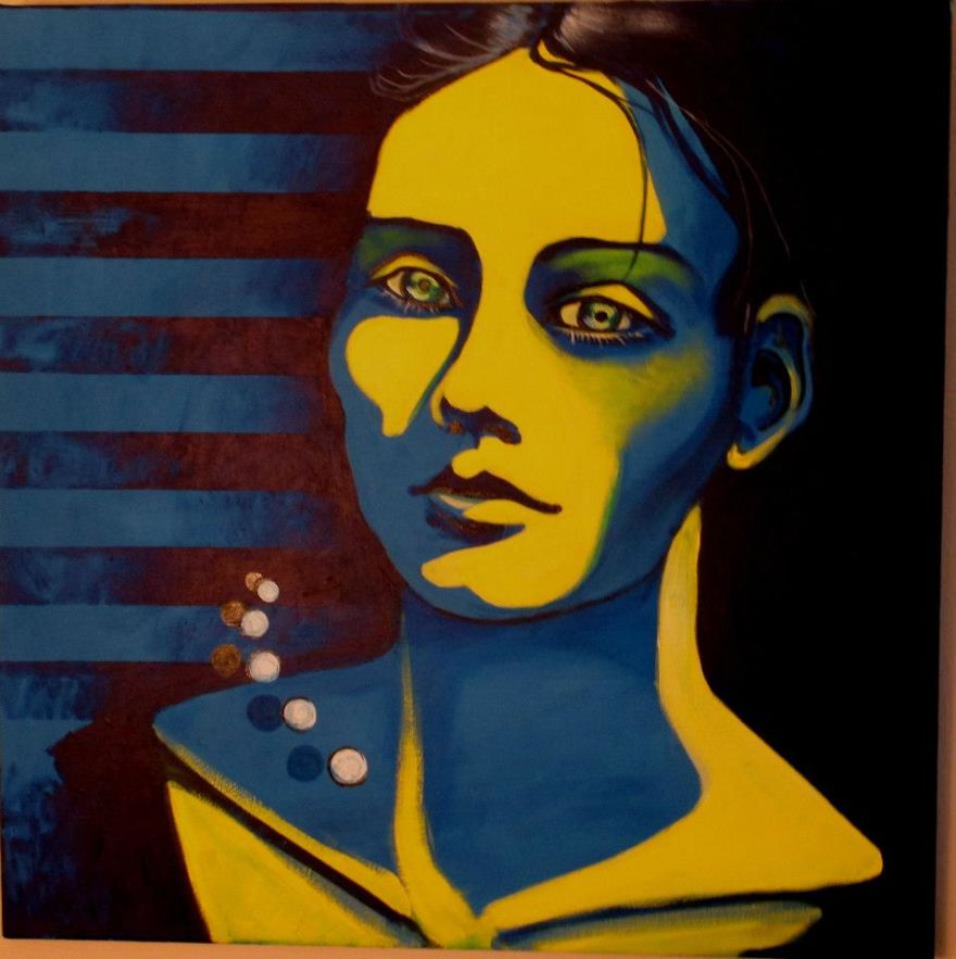 Acrylic On Canvas With A Help Of A Hairdryer