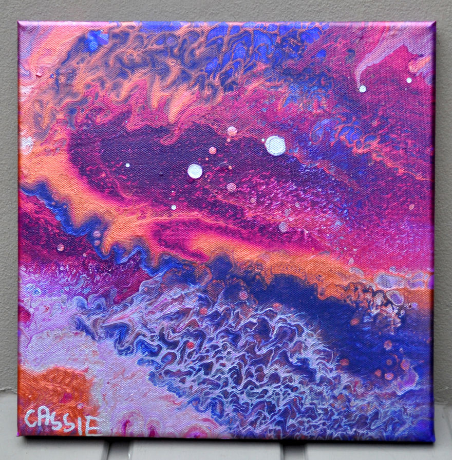 5-Year-Old Has Donated Over $750 To Charity By Painting Galaxies