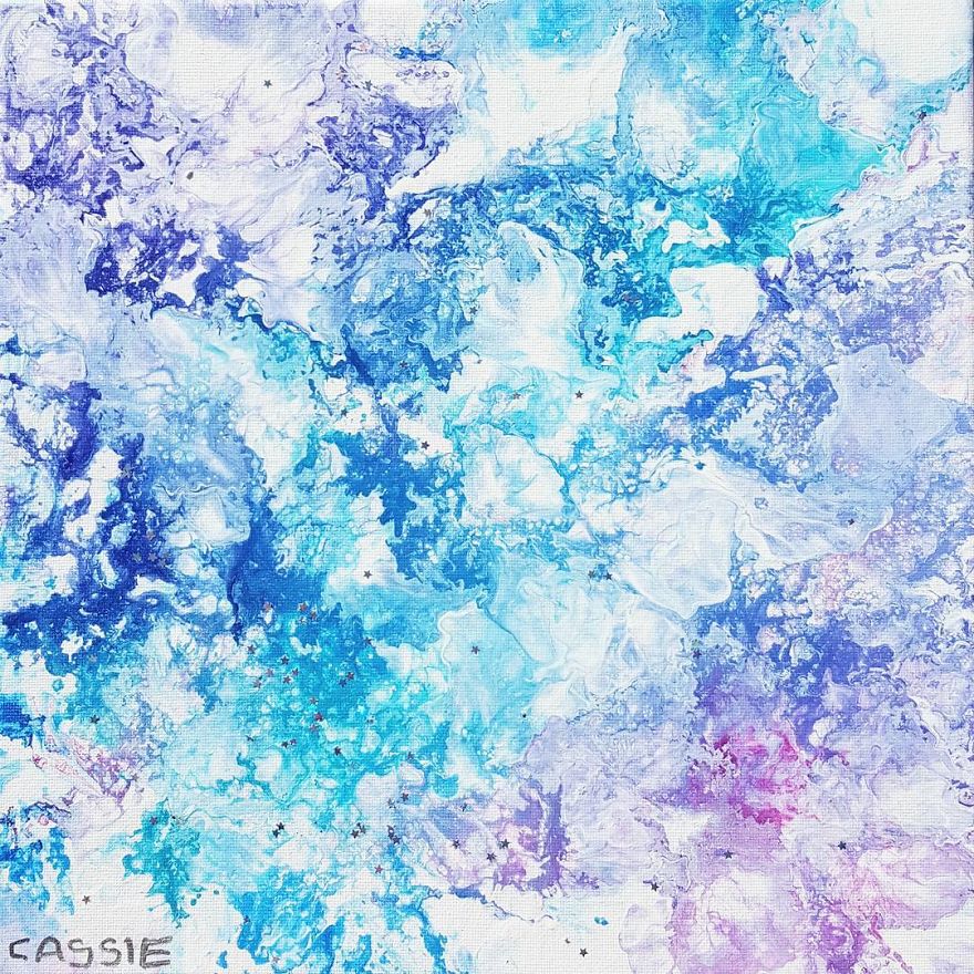 5-Year-Old Has Donated Over $750 To Charity By Painting Galaxies