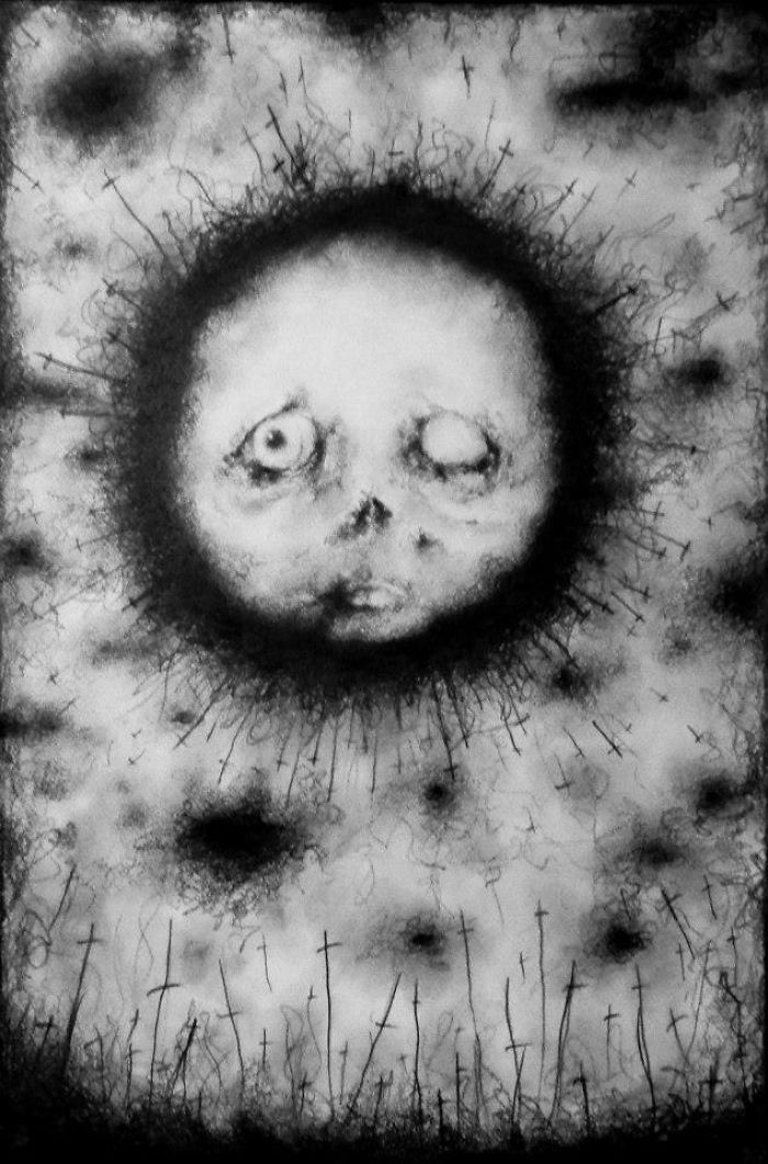 The Artist Who Paint Nightmares With His Own Blood -maxime André Taccardi