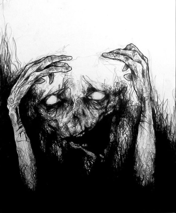 The Artist Who Paint Nightmares With His Own Blood -maxime André Taccardi