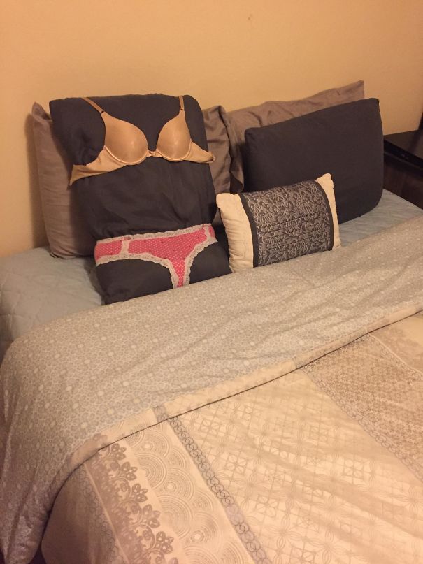 So My Wife Is Going Away For A Few Months. This Is How She Left Our Bed This Morning