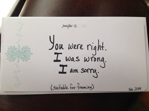 Wife And I Had A Big Fight Last Week - On Valentine's Day She Gave Me This Along With My Gift