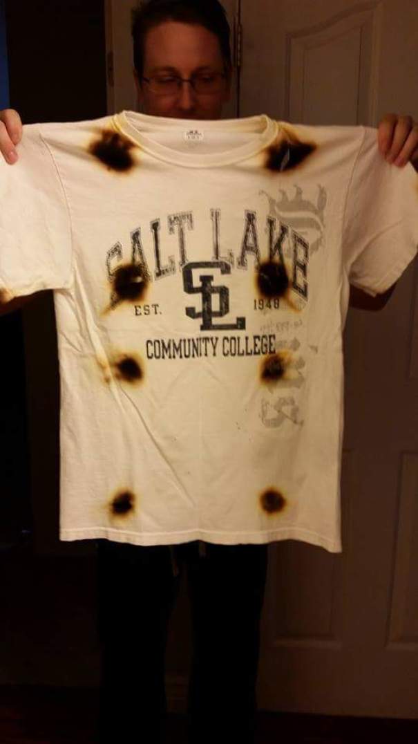 My Friends Husband Thought He Could Microwave His Shirt To Dry It Faster