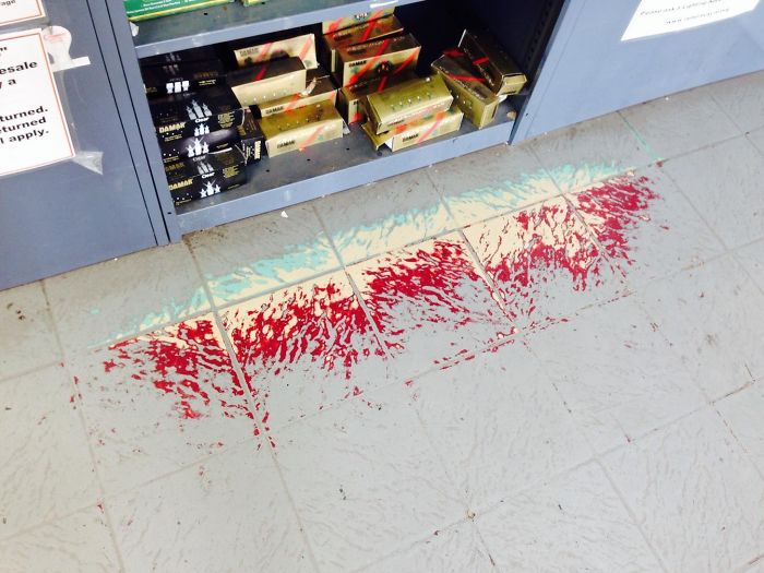 This Reprinted Floor Has Worn In An Interesting Pattern