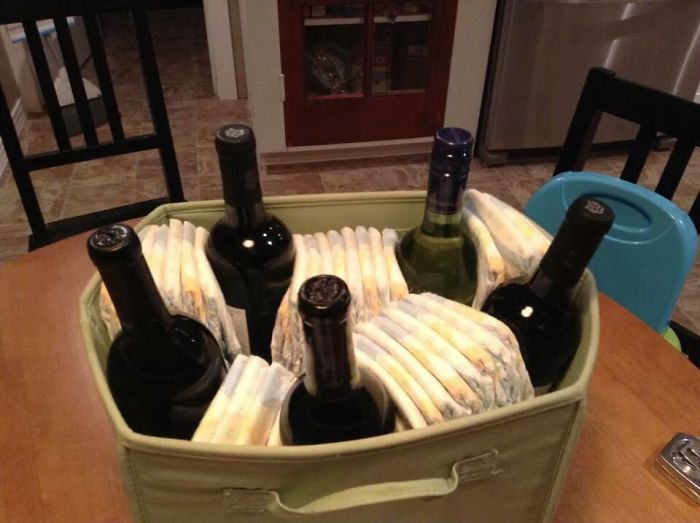 Husband Told Me To Make Sure The Wine Didn't Break In The Back Of The Car On Vacation. Don't Judge Me