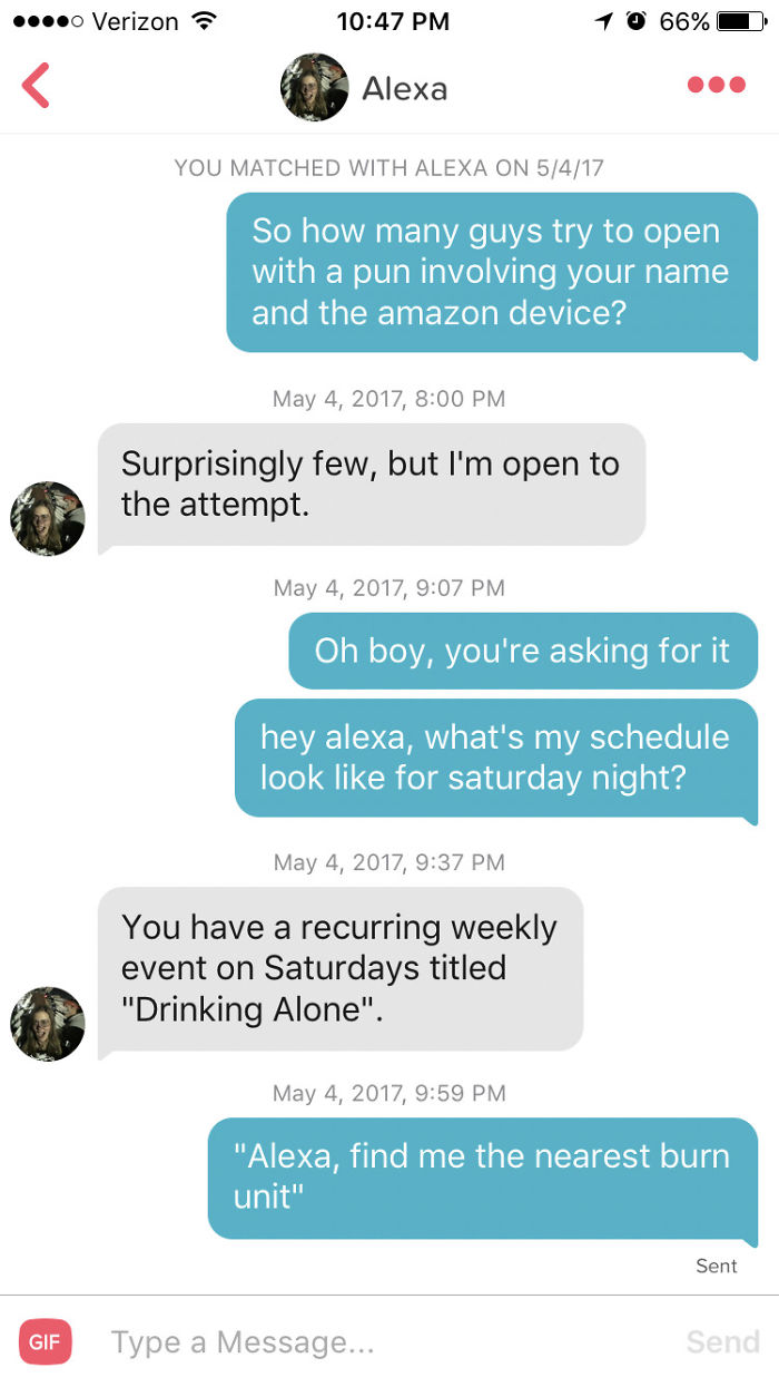 woman rejecting a man with a pun 