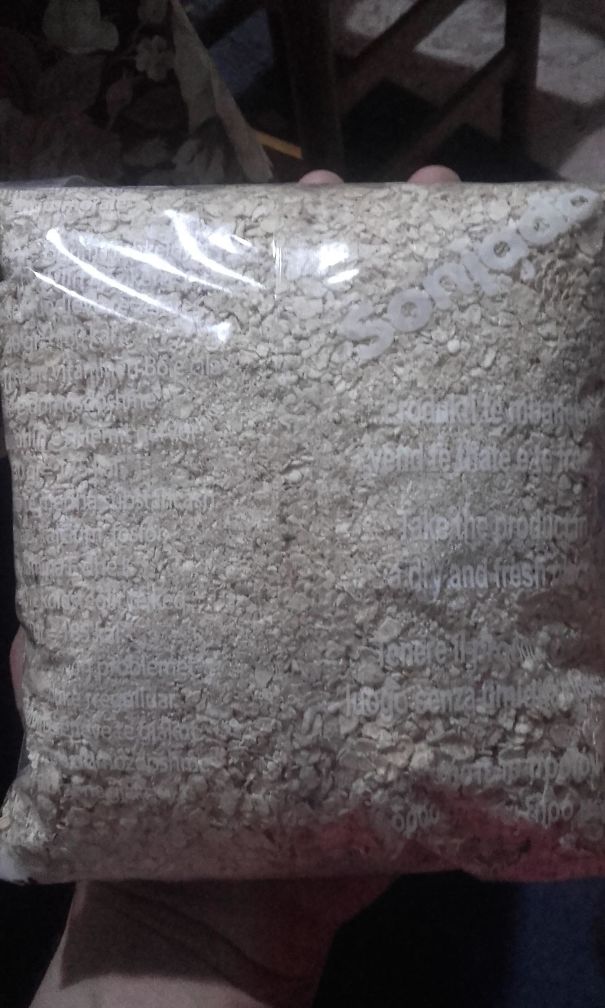 White Font On Translucent Packaging Of A Light Colored Product