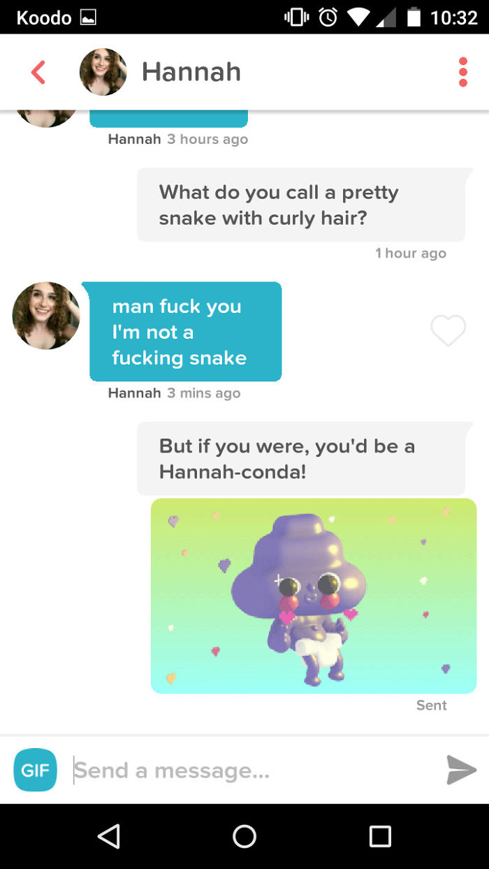 man flirting with woman using her name as a pun 