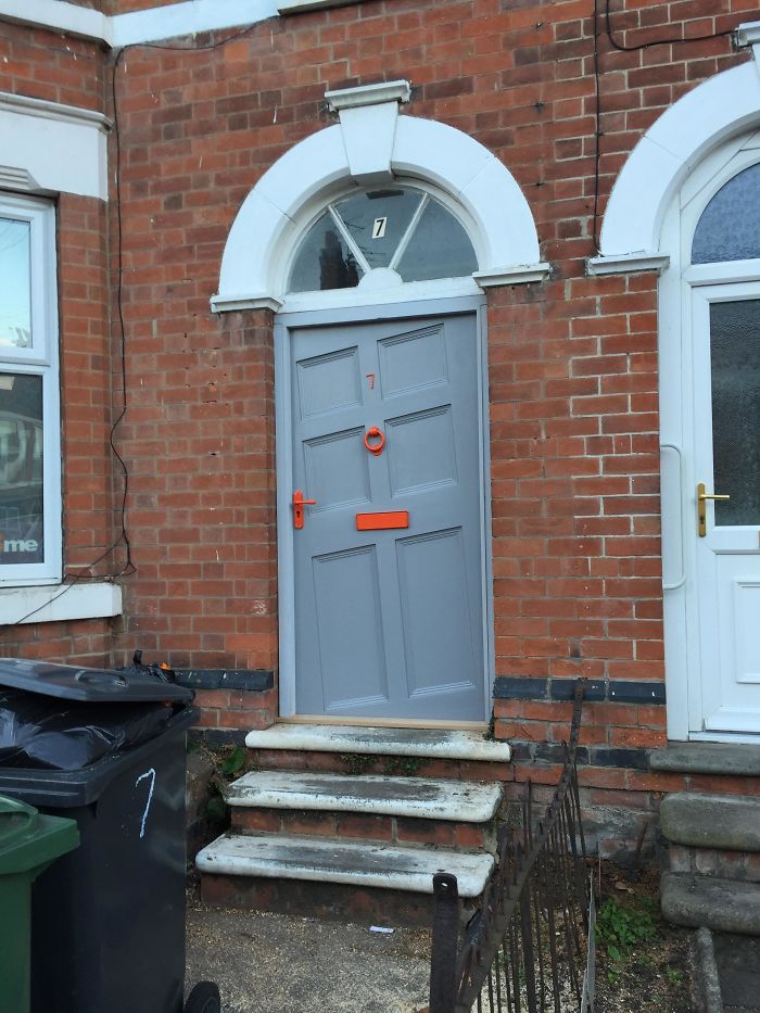 This Door Is Made To Look Crooked Even Though It's Straight