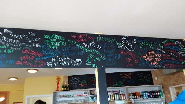 This Menu In A Slovakian Bar