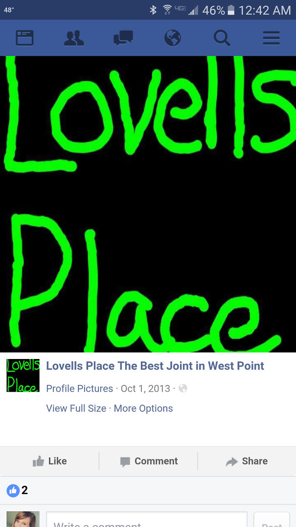 Actual Facebook Logo For My Hometown's Only Bar