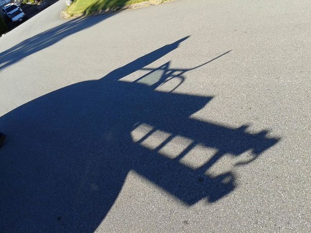 This Shadow Of My Work Van Looks Like A Dragon