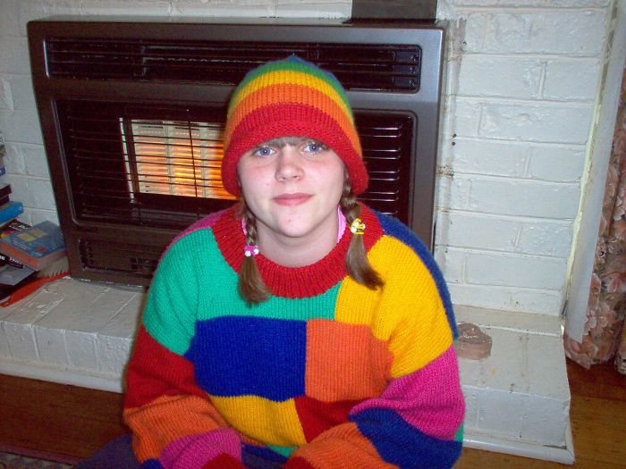 Wore This Hand Knitted Jumper With Matching Beanie A Lot In High School