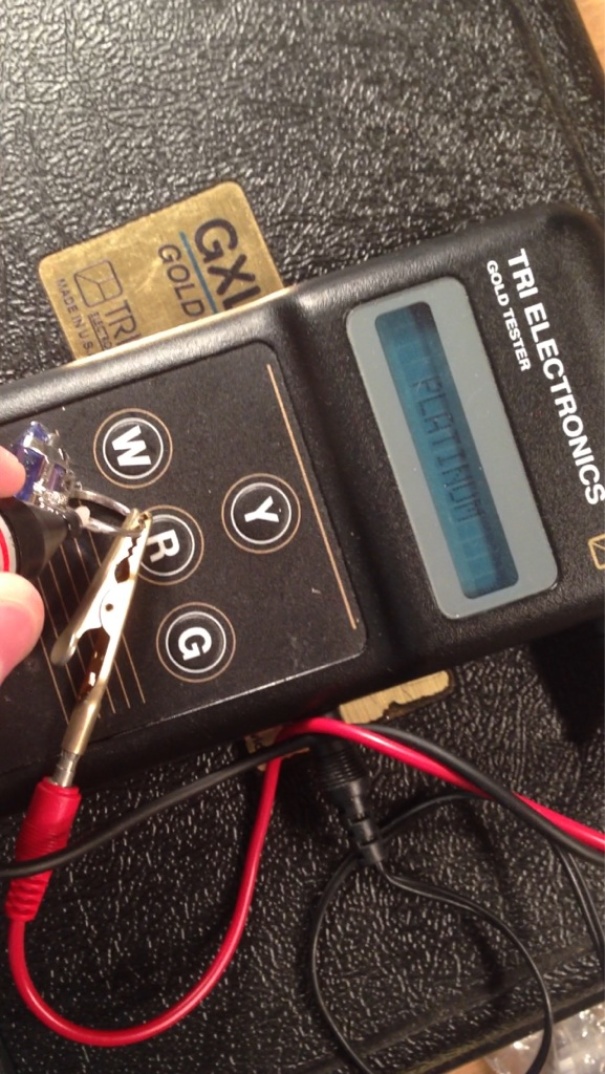 My Girlfriend Purchased A Platinum, Diamond, And Spinel Ring For 35 Dollars. Here Is The Proof