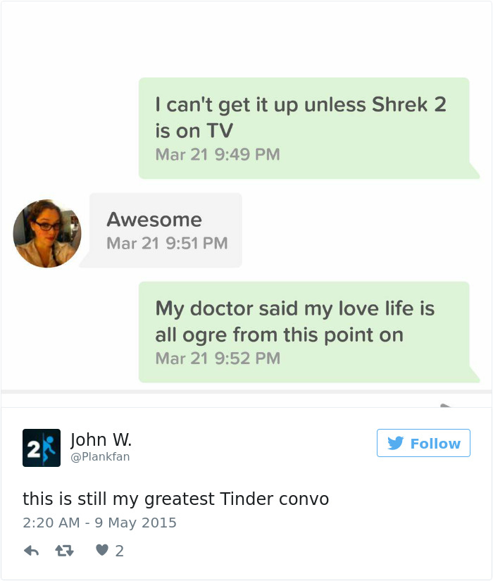 man flirting with woman using ogre pun 