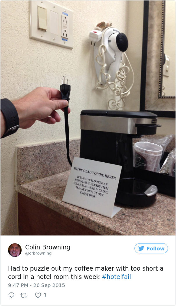 Had To Puzzle Out My Coffee Maker With Too Short A Cord In A Hotel Room