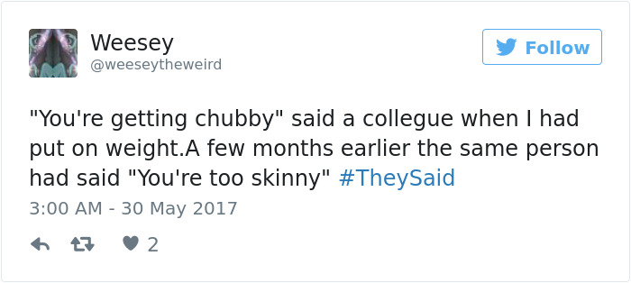 Theysaid Bodyshaming Stories