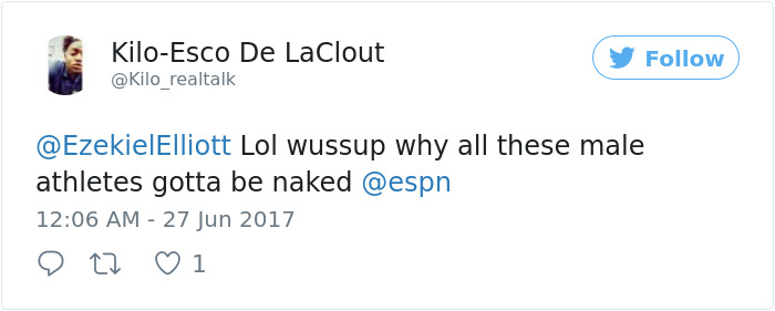 ESPN Put A Nude Guy On Its Magazine's Cover And Some Men Can't Handle It ESPN Put A Nude Guy On Its Magazine's Cover And Some Men Can't Handle It