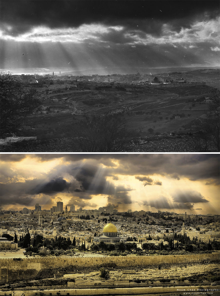 View Of The Old City. Some Things Never Change… Rays Of Light Shining Upon Jerusalem’s Old City