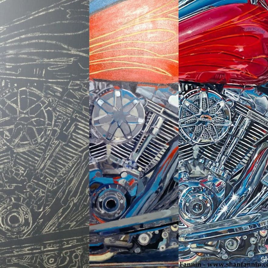 Artist Mixes Realism With Abstraction In Vehicle Paintings Artist Mixes Realism With Abstraction In Vehicle Paintings