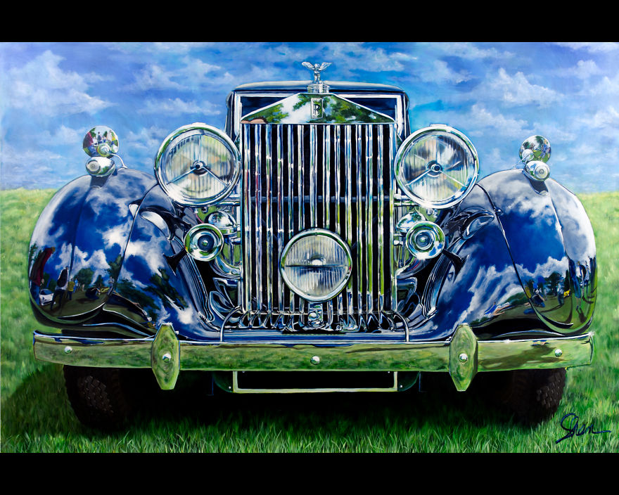 Artist Mixes Realism With Abstraction In Vehicle Paintings Artist Mixes Realism With Abstraction In Vehicle Paintings