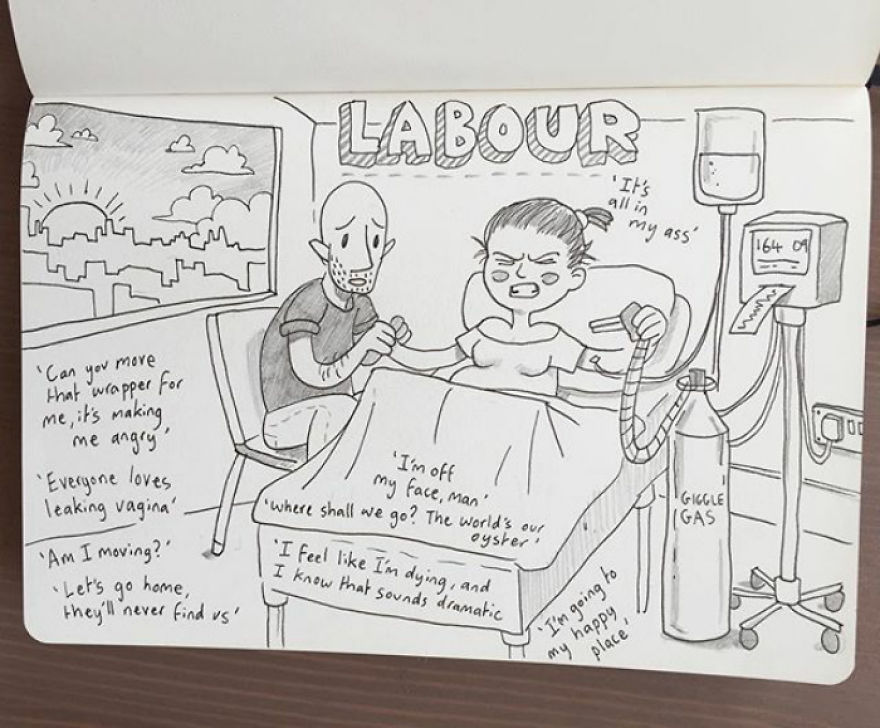 Over 30 Hours Of Labor Summed Up In One Illustration. You Did Brilliantly Kellie. I Love You