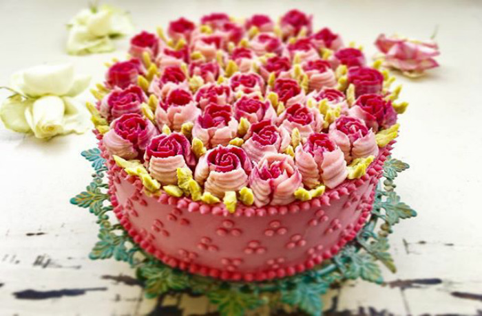 Floral Vegan Cake