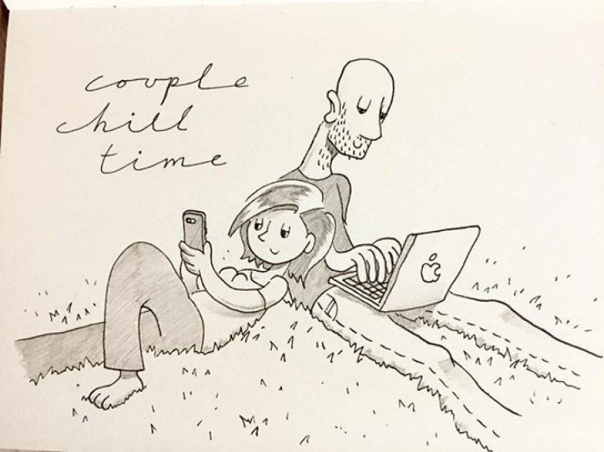 Chilling Out Together On The Living Room Rug