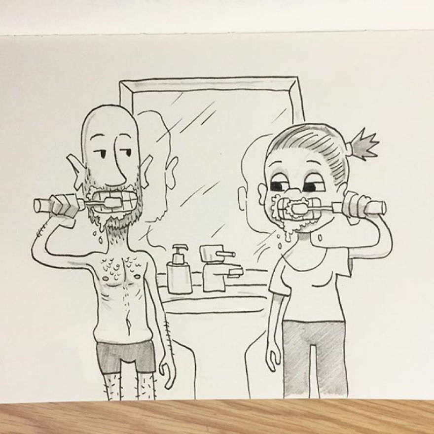 Pretty Much Every Night Before Bed Kellie And I Brush Our Teeth Together, Every So Often Pulling Silly Faces As We Go