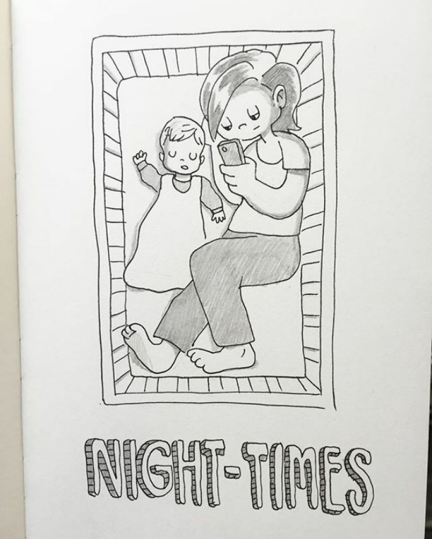 Poppy Isn't A Big Fan Of Sleeping. Once, The Only Way We Could Get Her To Fall Asleep Was By Kellie Getting Into Her Cot Too And Laying Beside Her. I Walked Into The Nursery To Check On Them And Kellie Was Squeezed Into The Cot Reading Her Phone, Afraid To Move