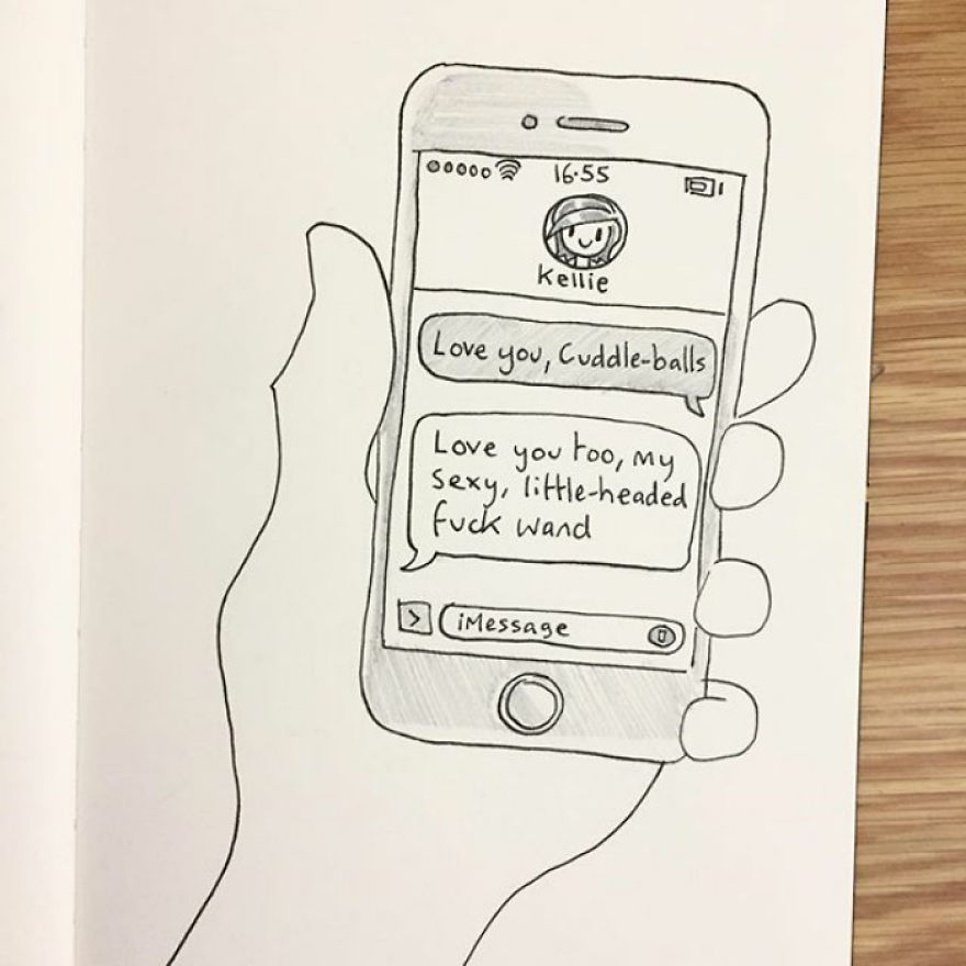 Kellie And I Call Each Other All Kinds Of Pet Names. This Is A Text Conversation We Had Today