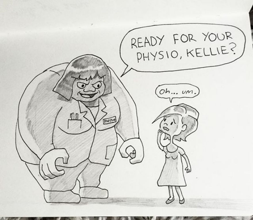 When Kellie Went For Treatment On Her Bad Neck And The Physio Was A Huge Beast