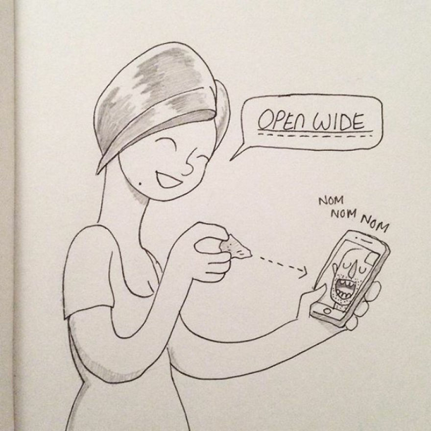 Sometimes When Kellie And I Facetime We Pretend To Feed Each Other