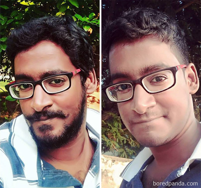 Before And After Shaving