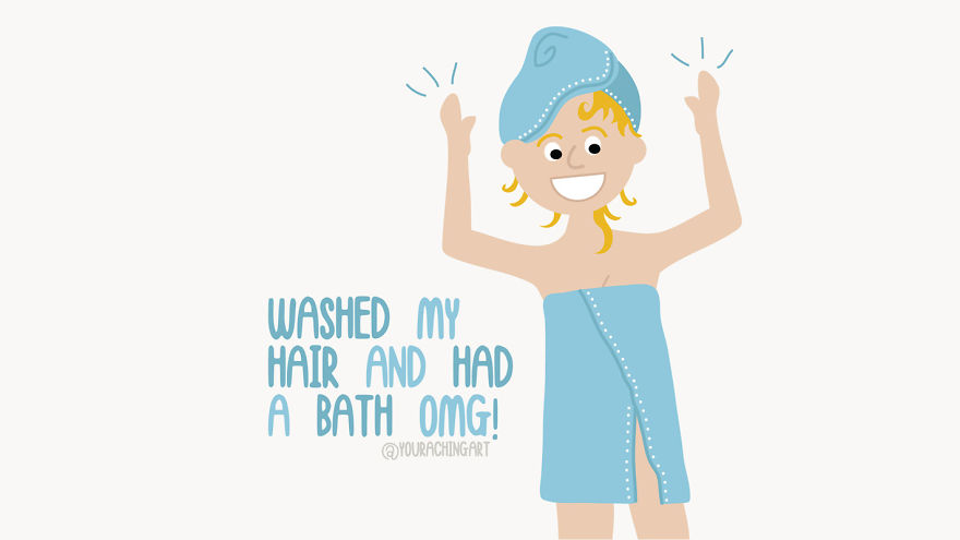 I Make Light-hearted Illustrations Showing How It Feels To Live With Chronic Fatigue, Chronic Migraine And Anxiety